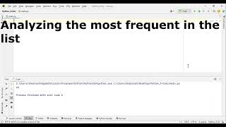 python tips || Analyzing the most frequent on the list
