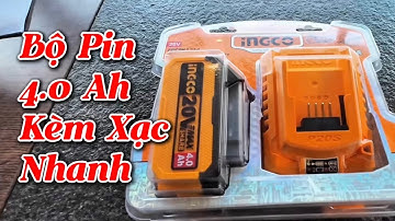 Bộ Pin 4.0 Ah Lithium kèm Xạc nhanh thông minh hãng Ingco
