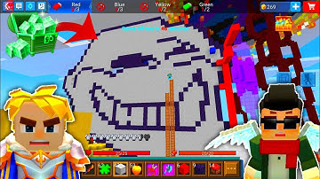 BUILDING A GIANT TROLL FACE in BedWars😂😍 - BlockmanGo