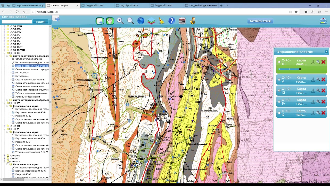 Геологическая карта пермского края подробная
