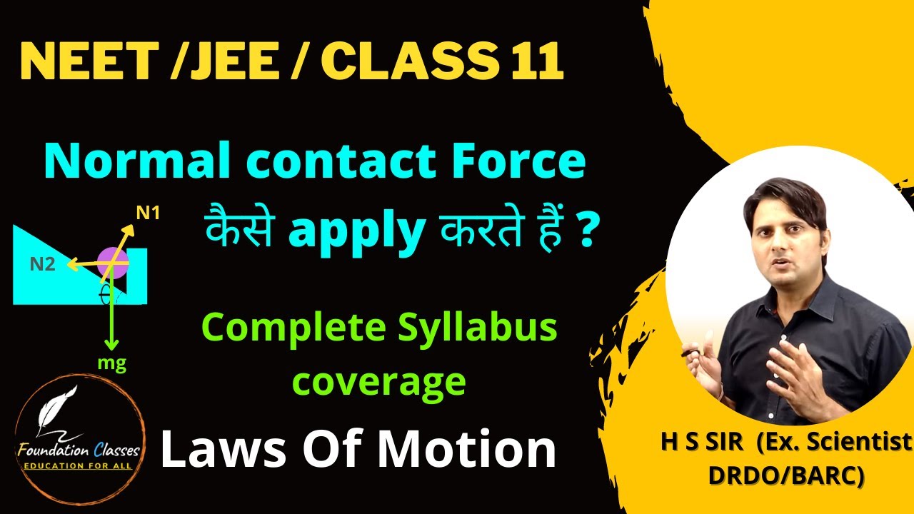 Laws of Motion | Contact /Reaction  Force | Newtons Laws ||NLM  JEE NEET class 11 physics BY HS sir🧨