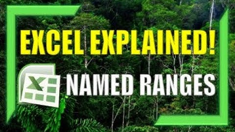 Creating Named Ranges with Microsoft Excel!!
