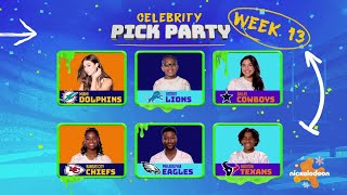 Celebrity Pick Party: Nickelodeon Slimetime Team vs. Kira Kosarin | 'NFL Slimetime'