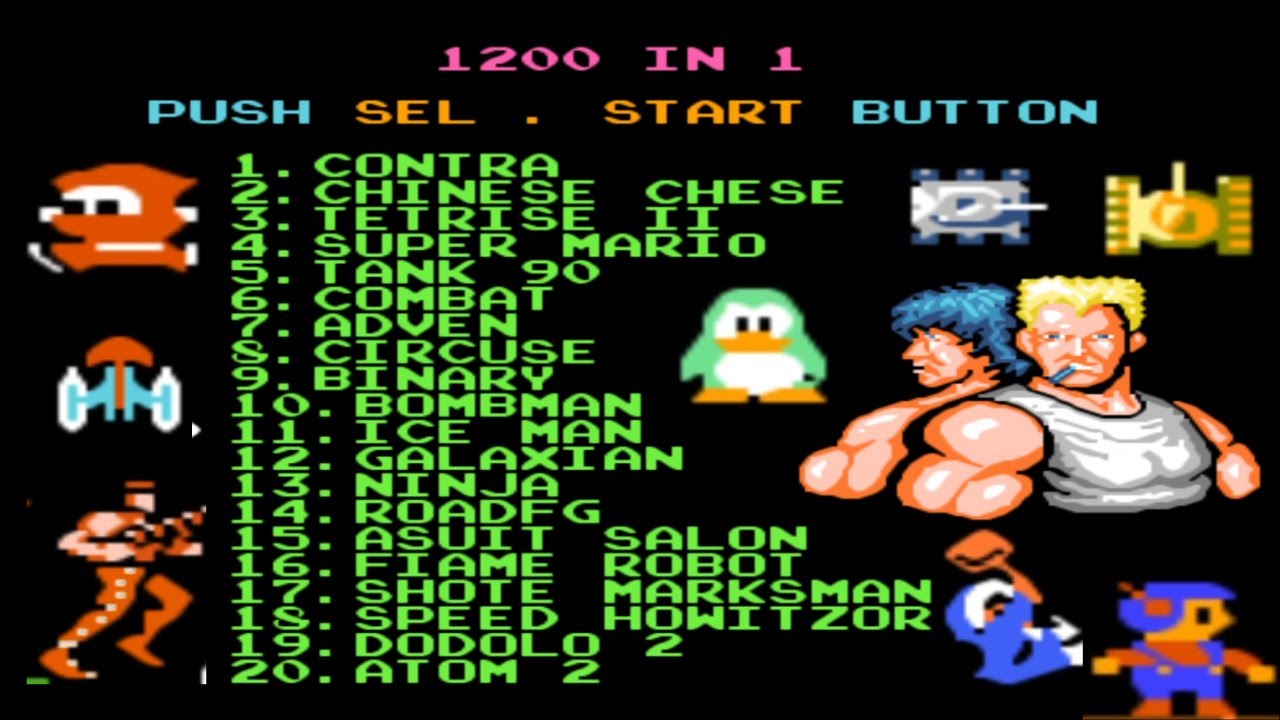 NES 1200 in 1 Gameplay 1200 Classic Games in One