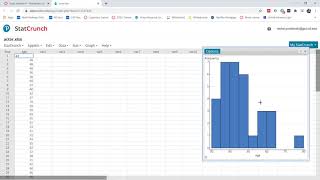 StatCrunch Directions   Create Save Histogram