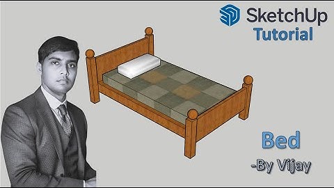 Sketchup Tutorial: How to make a bed ? || By Vijay #sketchup #cad #3d #3dmodeling