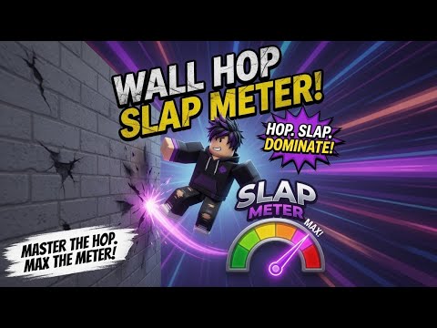 Playing wall hop slap meter in Roblox.