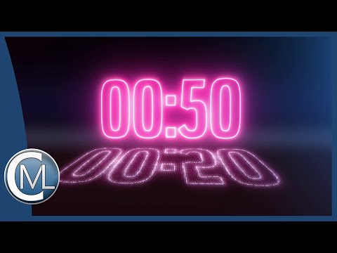 50 seconds countdown (NEON Glow Edition) & voice over ⏰