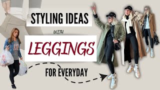 How to style your LEGGINGS for everyday in a winter and look trendy, modern and stylish#styleover40