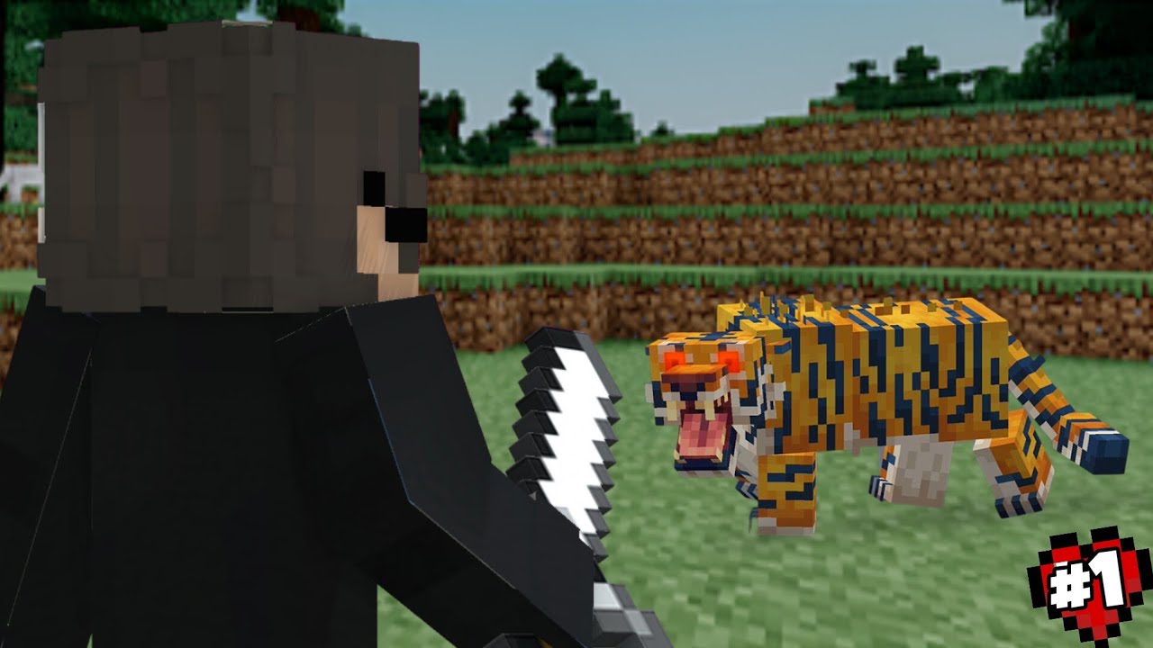 Minecraft Survival But World Is Full of Wild Animals 🐅 | Day 1 (Hindi)