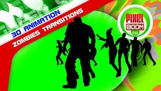 Alpha Matte Transitions Zombies Halloween - Pixelboomcg