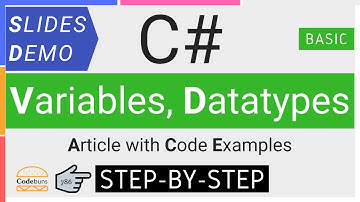 C# Variables (STEP-BY-STEP Tutorial for Beginners)