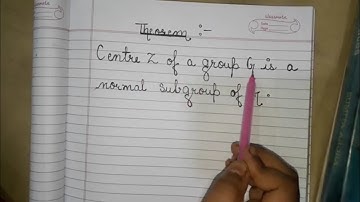 Centre Z of a group G is a normal subgroup of group G......in group theory ......(B.sc)
