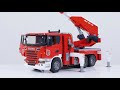 Большая пожарная машина Scania R-Series с лестницей, 1:16 от Bruder