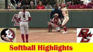 #18 Florida State vs Boston College Softball Game 3 Highlights, April 21 2024