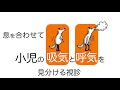 息を合わせて 小児の吸気と呼気を見分ける視診