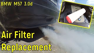 Diesel engine smoke problem. Air Filter Replacement BMW X5 E53 3.0d