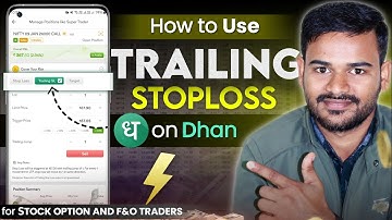 How to use Trailing Stop Loss in dhan | Dhan me trailing stoploss kaise lagaye? #trading