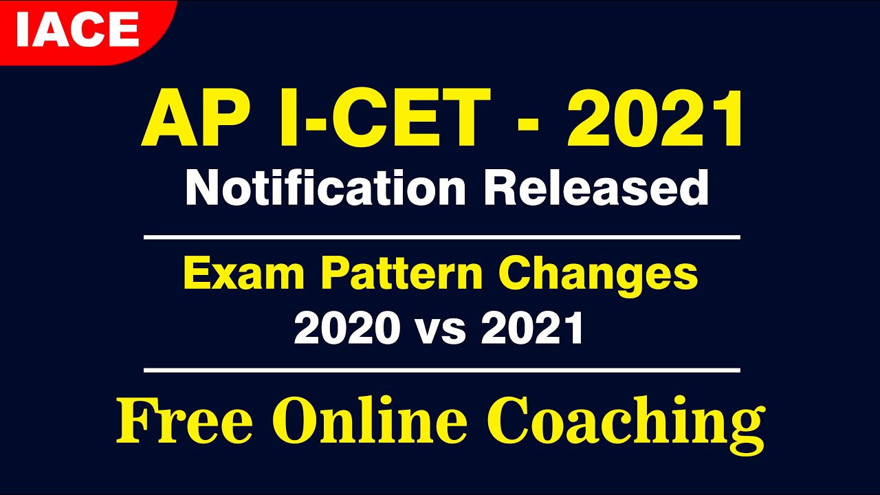 AP I-CET 2021 Notification Released || I-CET Free Online Classes || apicet || IACE
