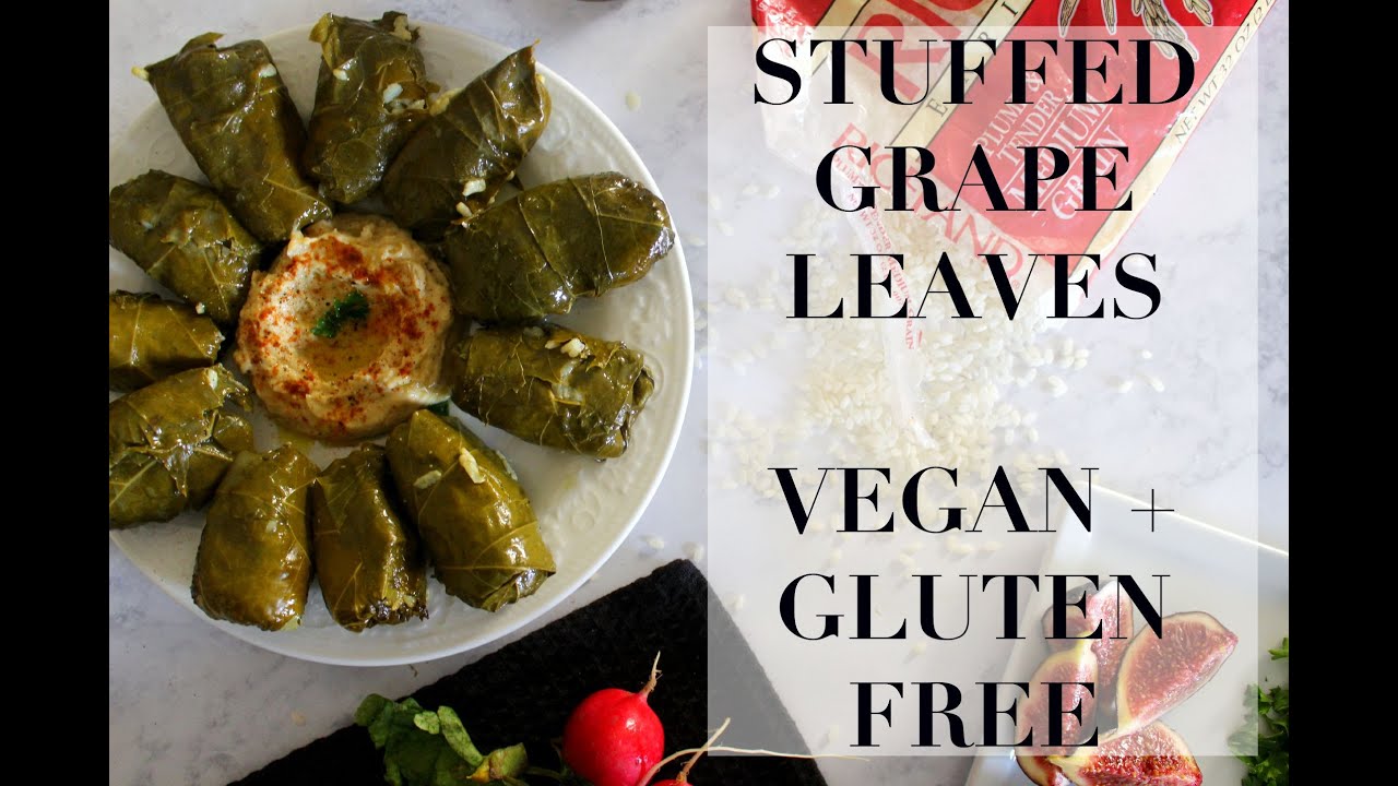 Stuffed Grape Leaves VEGAN + GLUTEN FREE YouTube