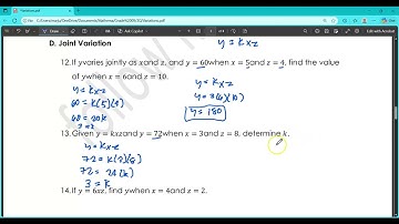 TYPES OF VARIATIONS SOLUTION VIDEO