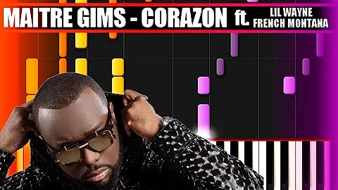 CORAZON (Maître Gims ft. Lil Wayne & French Montana) Piano Tutorial / Cover SYNTHESIA
