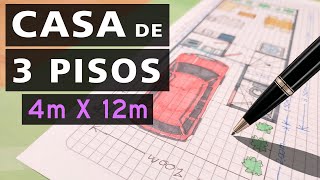 Dibuja un plano para casa triplantas 4m x 12m Escala 1:50 1/2 by Papel & Lápiz Dibujos 2,382 views 3 months ago 15 minutes