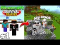 MINECRAFT PE 🔥 Dual Survival Series in Hindi Ep 1 | Made a Stater Base &amp; Iron Armor