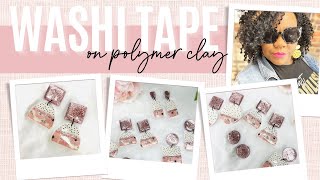 How to Use Washi Tape on Polymer Clay Earrings | Olivia Heyward