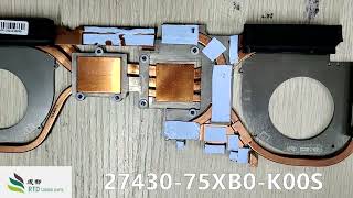 Laptop Heat Pipe Failure Heatsink For Gigabyte Aero 15 Xa 15 Xb Oled Rp75Xa Rp75Xb 27430-75Xb0-K00S