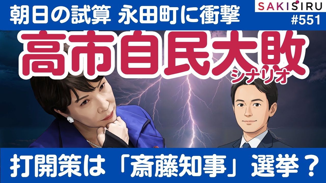 高市自民「大敗予測」朝日新聞の試算はマジか？巻き返しは「斎藤知事流」の選挙しかない⁉️【1/17 SAKISIRU】