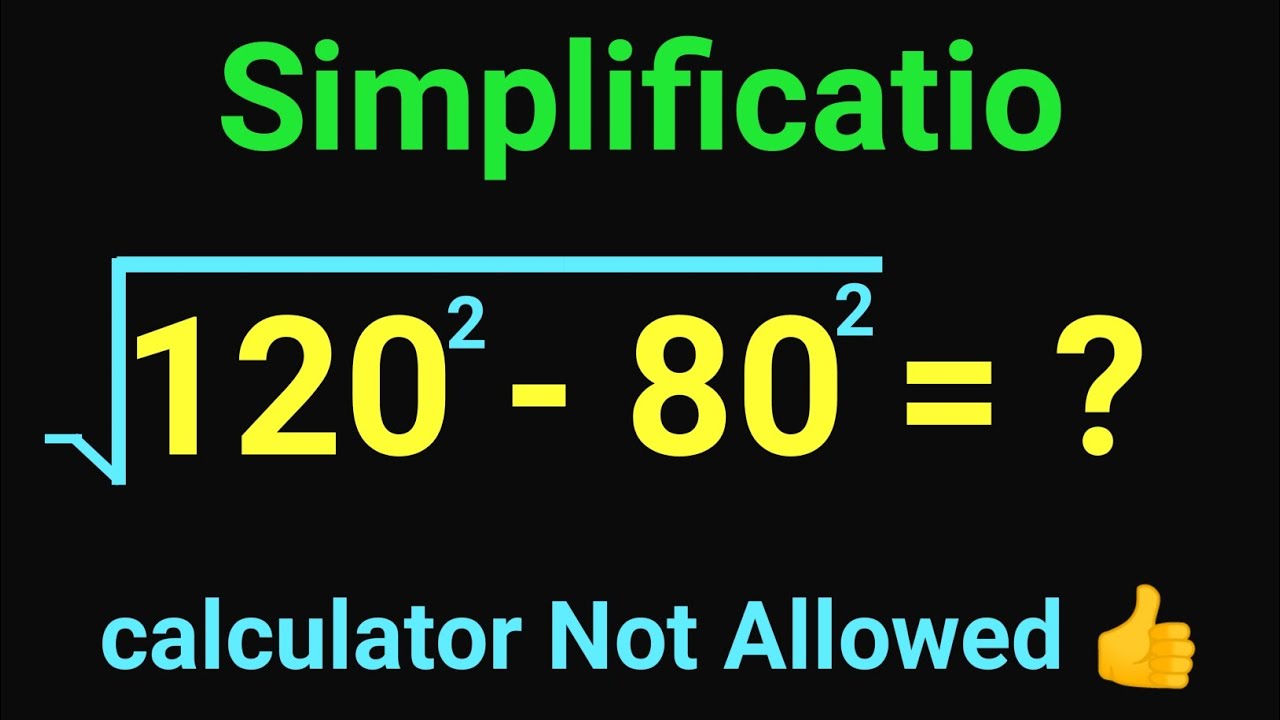 square root of√102^2-80^2 /math Olympiad question - YouTube