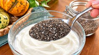 Yogurt and chia. In 5 minutes. Protein! Sugar-free! No oven required!