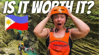 Download lagu The Philippines most TERRIFYING EXPERIENCE! Canyoneering at Kawasan Falls Cebu, The Philippines! π΅π