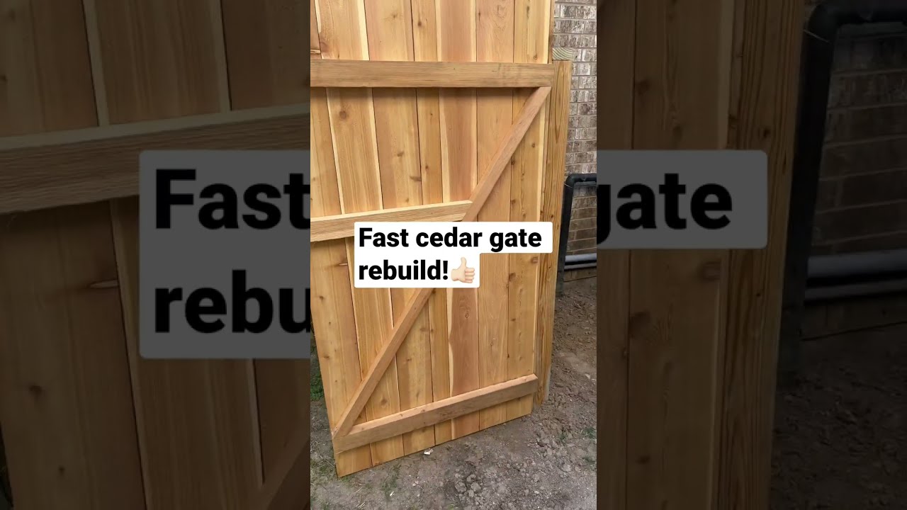 How To Repair A Fence Gate Fast Cedar 