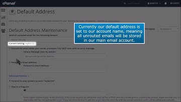 How to set your default address in cPanel