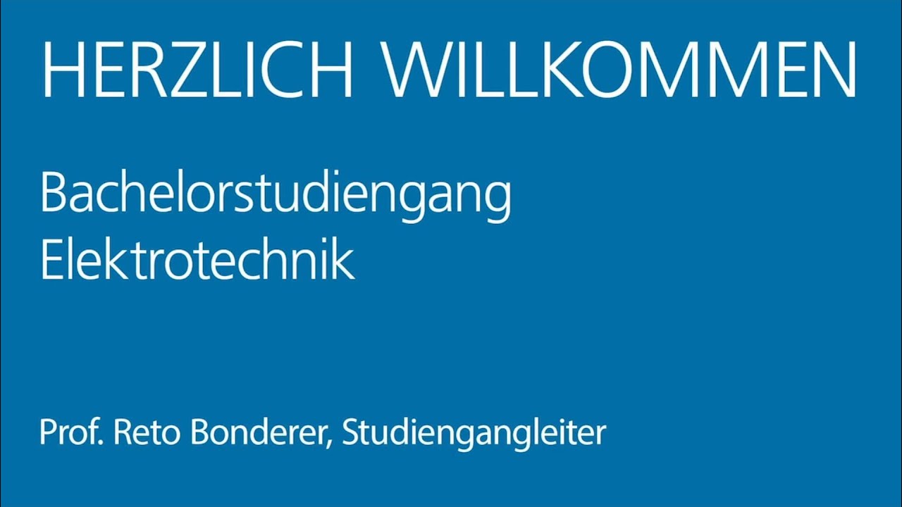 Informationsveranstaltung Elektrotechnik | HSR Elektrotechnik