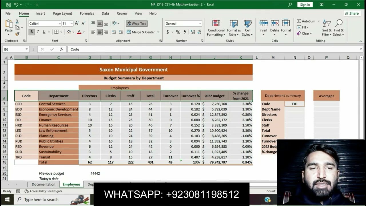 Excel 2019 Modules 1-4 SAM Capstone Project 1b | NP_EX19_CS1-4b | Modules 1-4 SAM Capstone Project1b