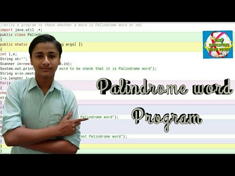 Java program for palindrome word - YouTube