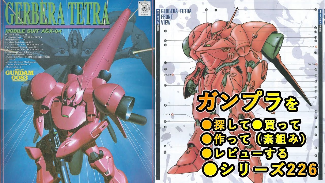 ガンプラ/ガーベラテトラ（旧キット・AGX-04・1/144）製作（素組み