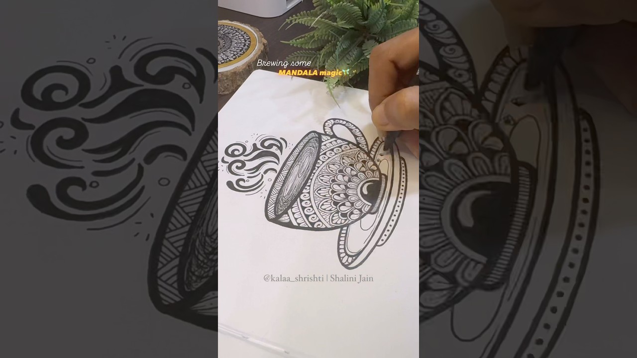 TEA CUP Mandala Art!! 