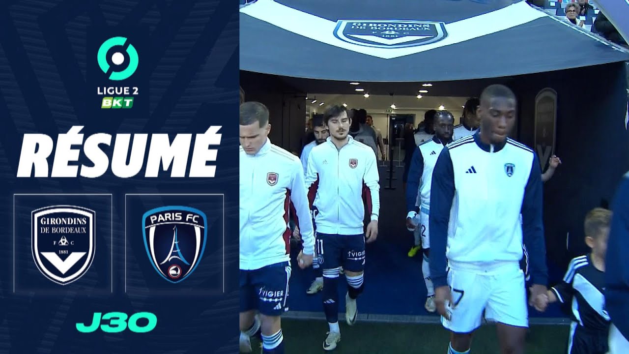 FC GIRONDINS DE BORDEAUX - PARIS FC (3 - 3) - Résumé - (GdB - PFC) / 2023-2024