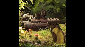 Fantasy Forest Town - Blender VFX #shorts