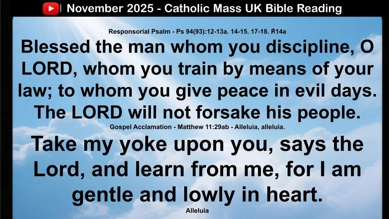 01 November 2025 Catholic Mass UK Bible Reading - YouTube