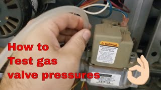 how to test gas valve pressure with a manometer