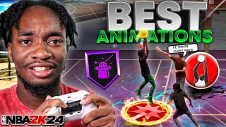 THE BEST SHOT CREATOR ANIMATIONS ON NBA 2K24! MOST BROKEN DRIBBLE PULL UP, HOP JUMPER , & FADE