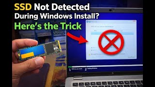 SSD Not Detected During Windows Install? Here’s the Trick