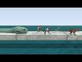 Dinosaurs and Fantasy Falling Challenge | Black Mamba Tank | Animal Revolt Battle Simulator