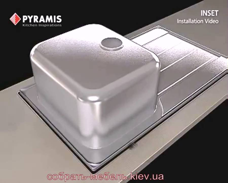 Врезка и установка кухонной мойки - YouTube