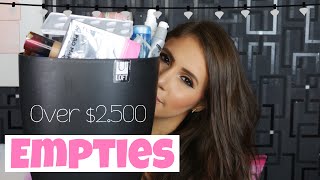 EMPTIES DECEMBER 2017 I'VE FINISHED OVER 2500 DOLLARS WORTH OF MAKEUP